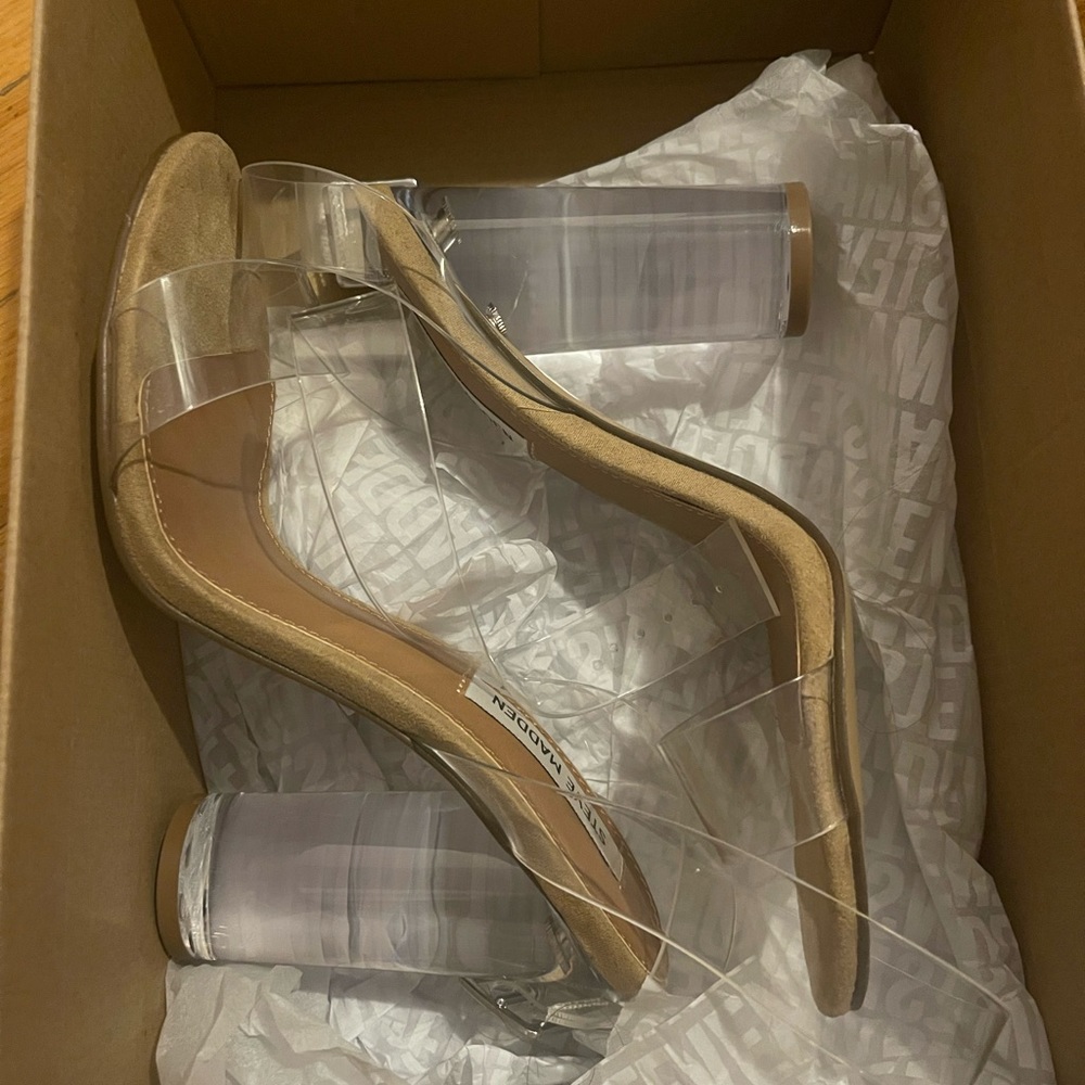 Clear steve madden heels